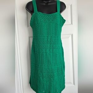 Taylor Women's Green Knit Sleeveless Dress Size Large